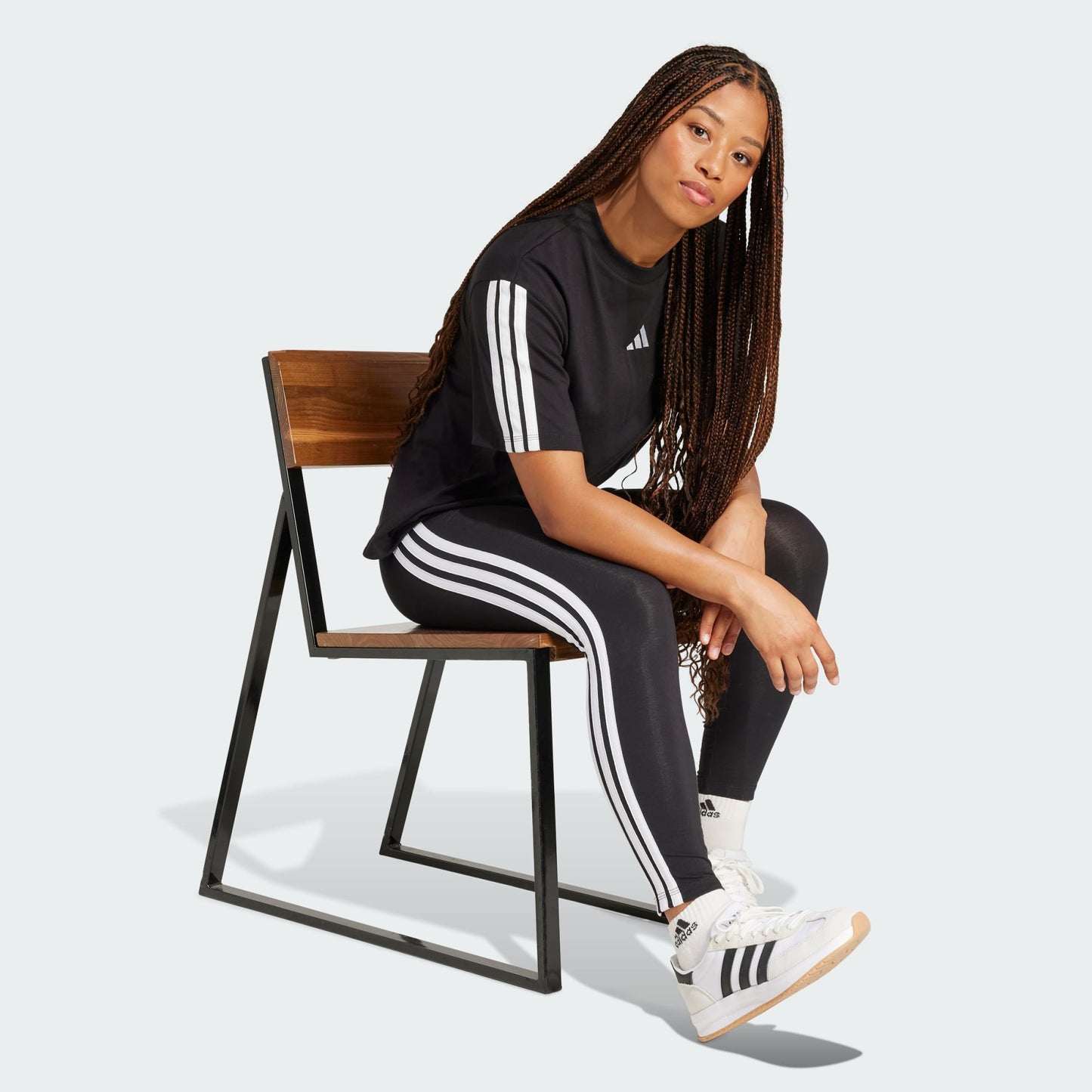 Adidas Essentials 3-Stripes Cotton Leggings