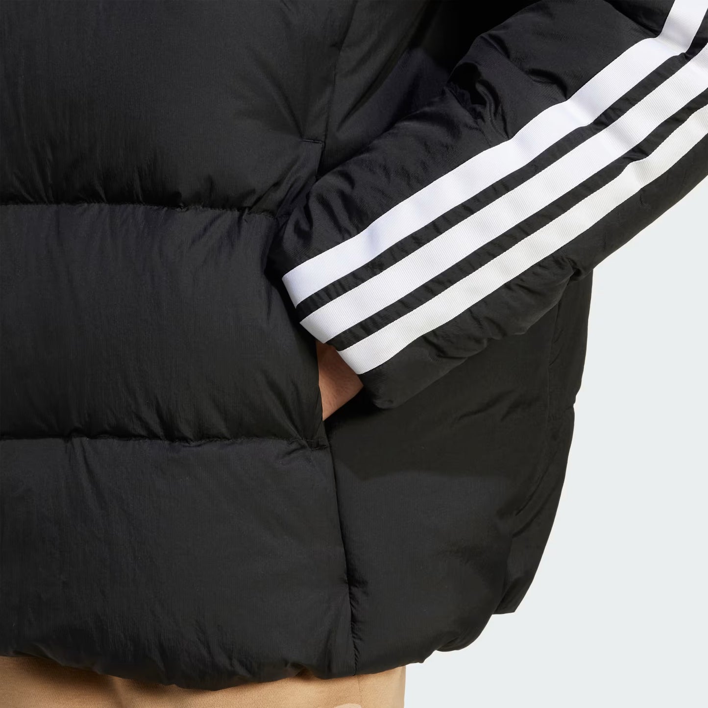 Essentials Climawarm 3-Stripes Puffer Down Hooded Jacket