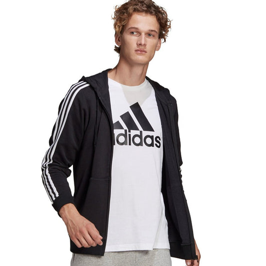 Essentials French Terry 3-Stripes Full-Zip Hoodie