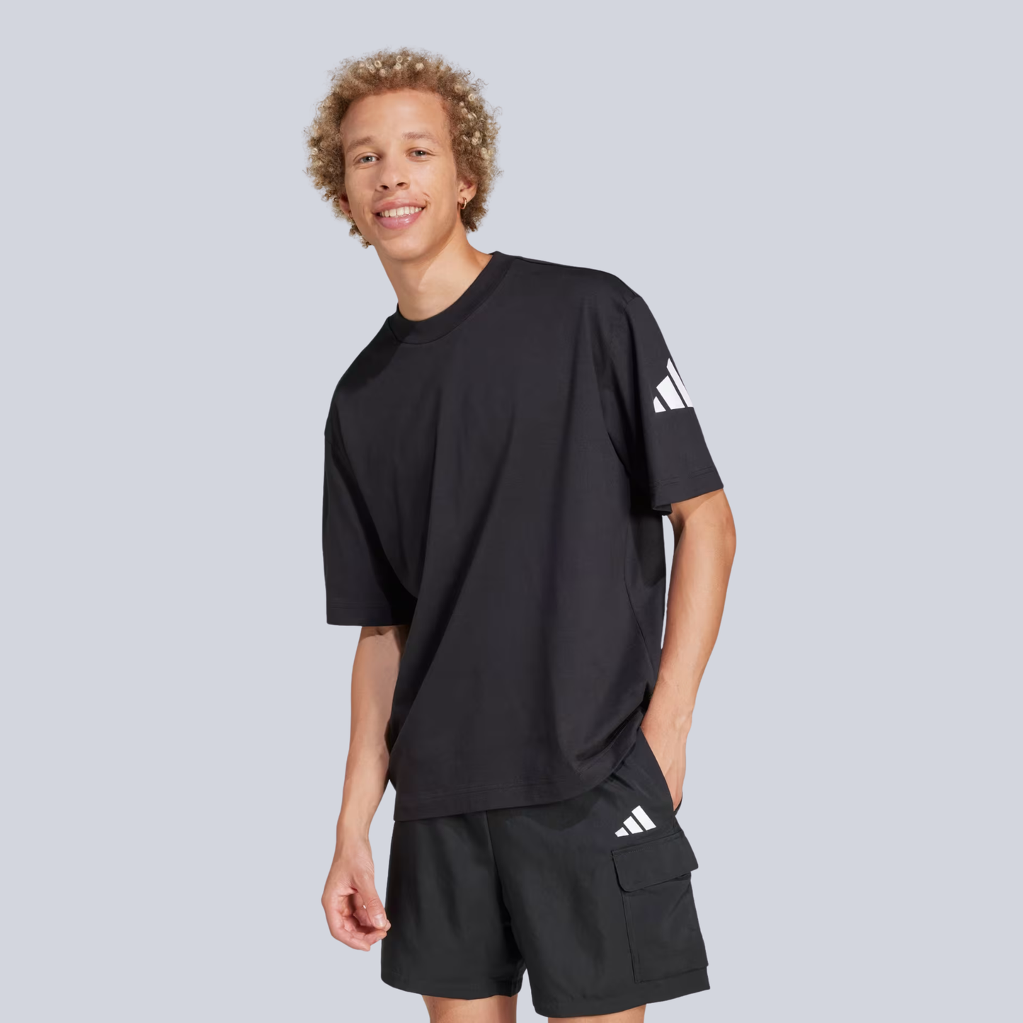 Essentials Loose Fit 3 Bar Logo Tee