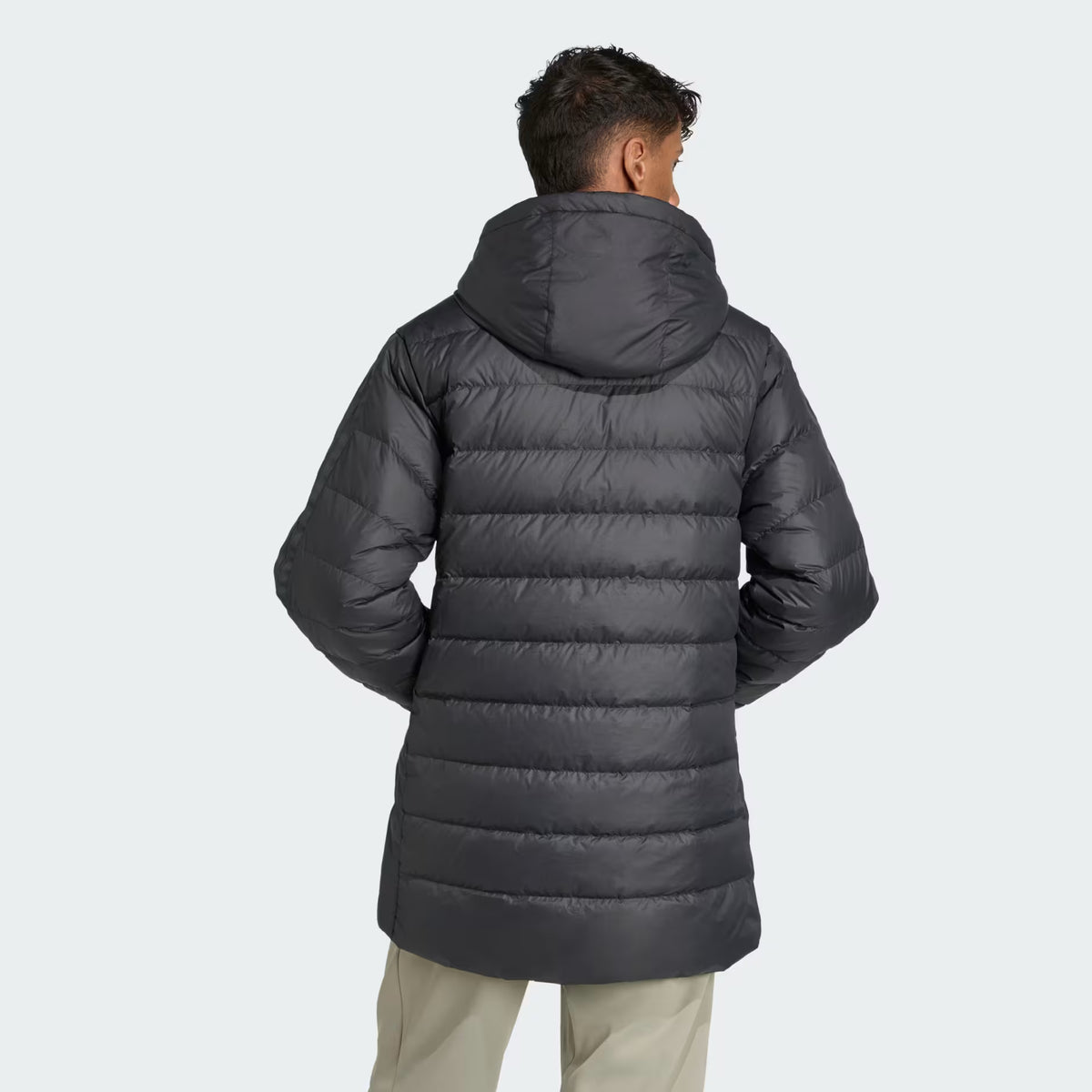Essentials CLIMAWARM 3-Stripes Light Down Hooded Parka