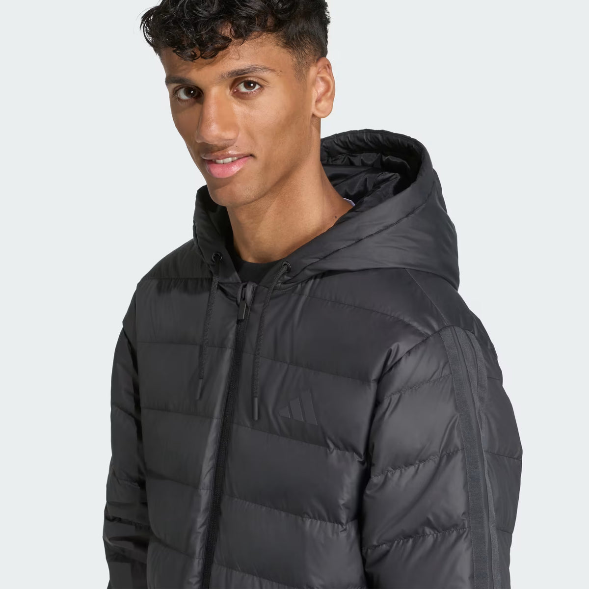 Essentials CLIMAWARM 3-Stripes Light Down Hooded Parka