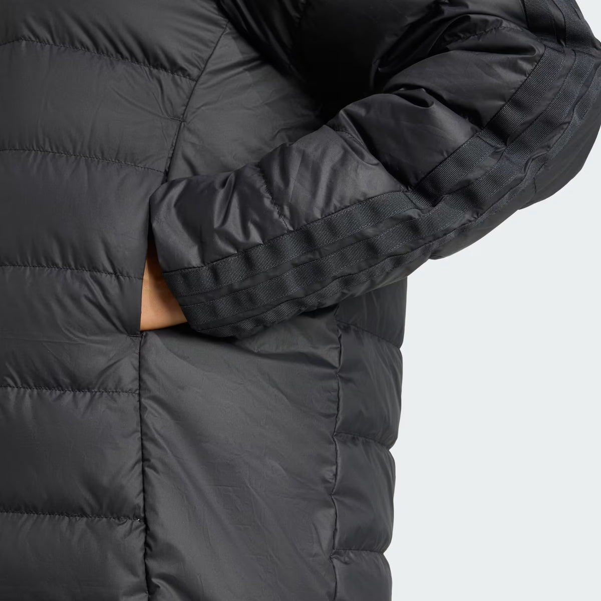 Essentials CLIMAWARM 3-Stripes Light Down Hooded Parka