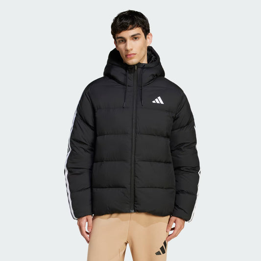 Essentials Climawarm 3-Stripes Puffer Down Hooded Jacket