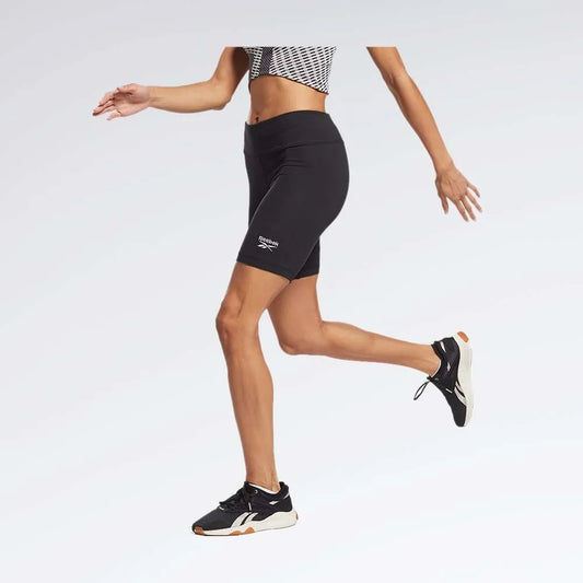 reebok identity fitted logo women's shorts