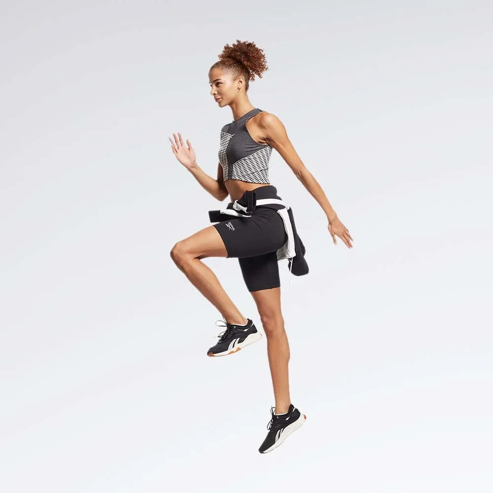 reebok identity fitted logo women's shorts