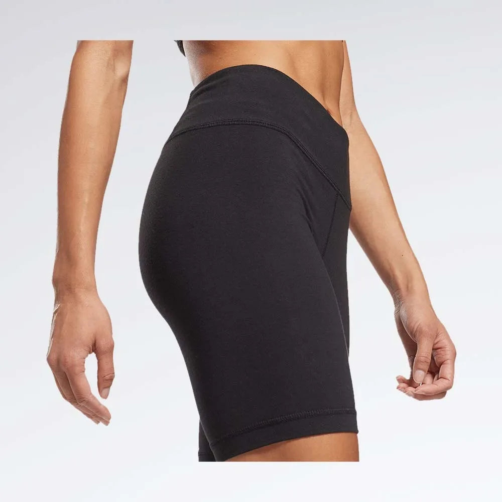 reebok identity fitted logo women's shorts